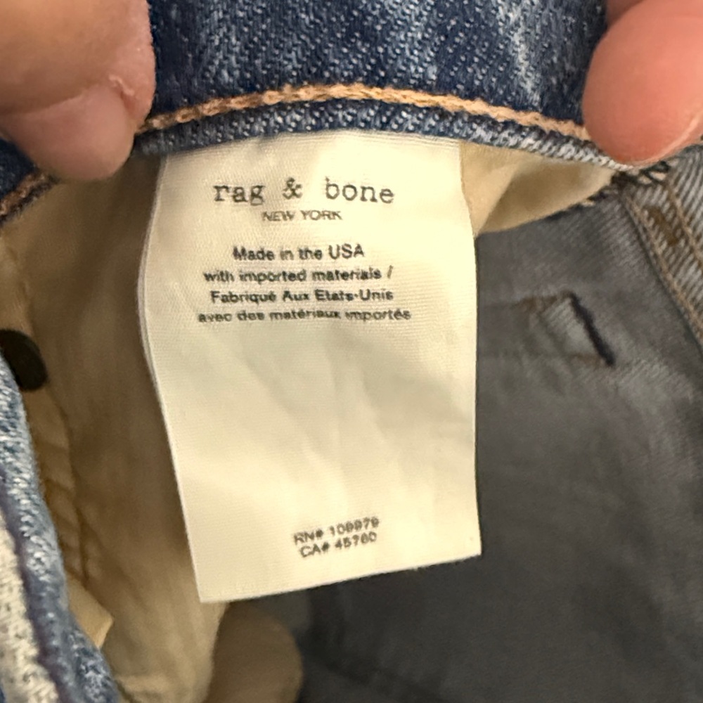 Rag & Bone Denim Jeans Fit 1 Extra Slim Jamie Size  31 - Picture 7 of 10